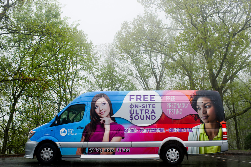 Mobile unit for free mobile ultrasounds and free mobile pregnancy testing